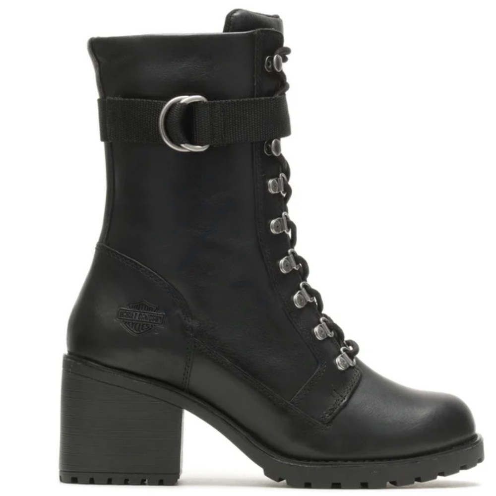 Harley-Davidson Leather Marinda 9" Lace Up Riding Boots Sz 11 NWT - Picture 3 of 10